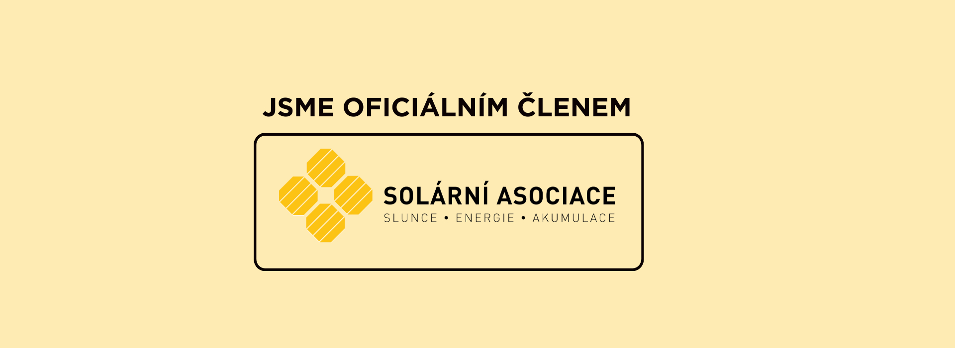 Jsme oficiálním členem Solární asociace